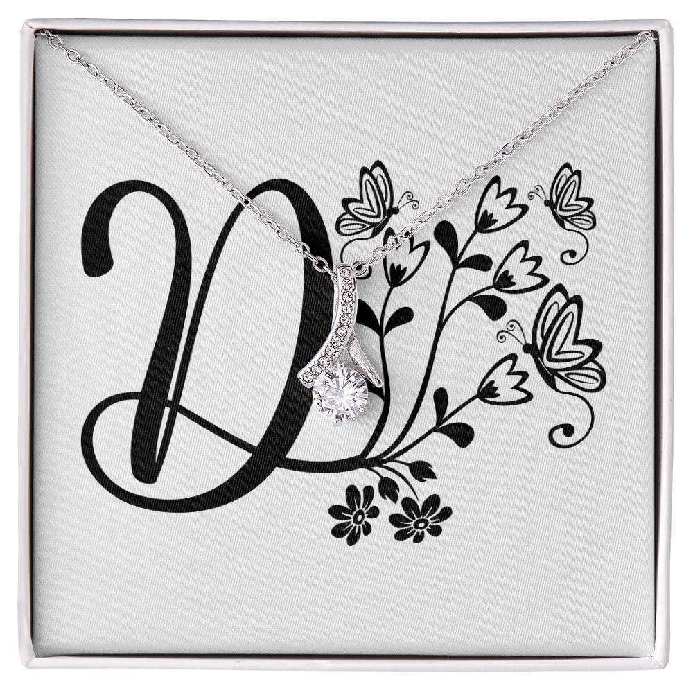 Botanical Monogram D - Alluring Beauty Necklace