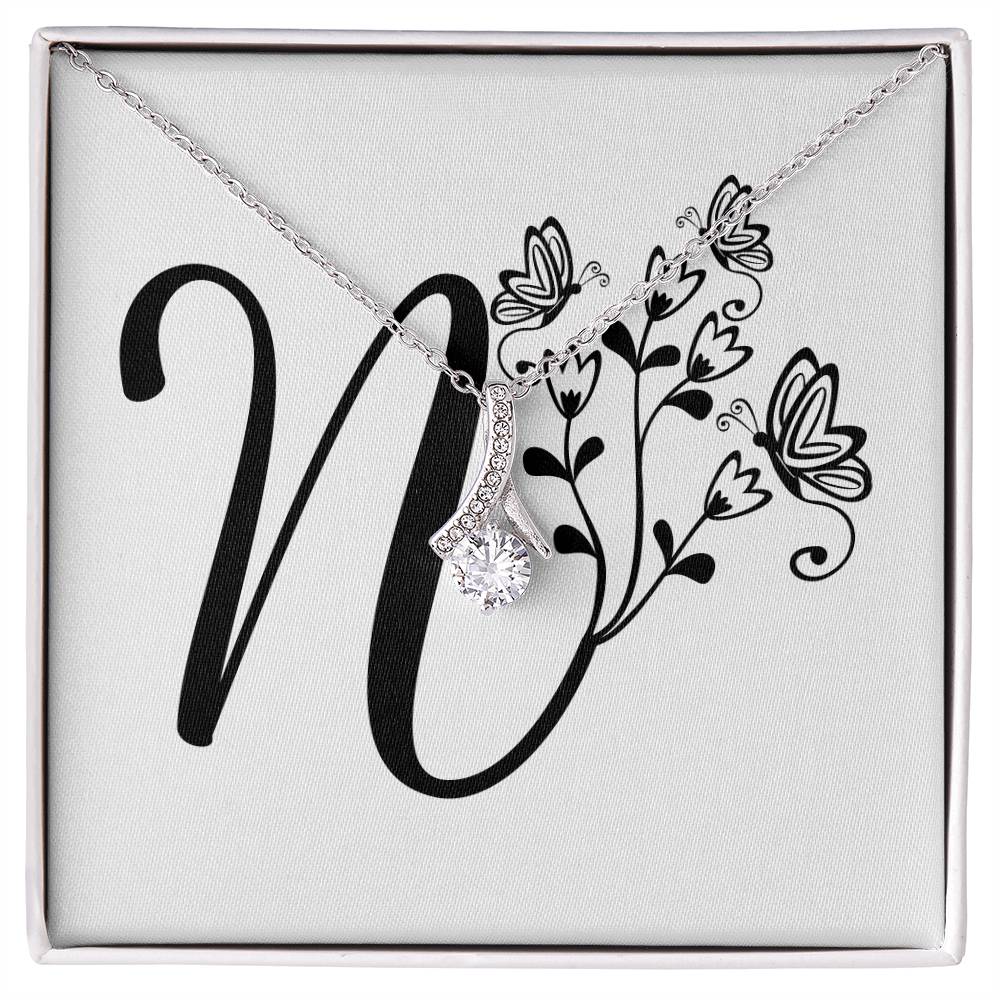 Botanical Monogram N - Alluring Beauty Necklace