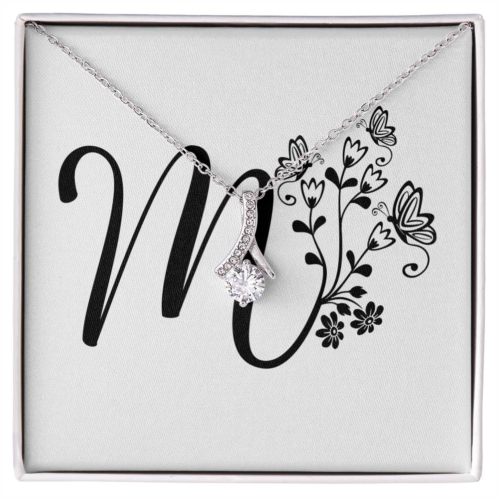 Botanical Monogram M - Alluring Beauty Necklace