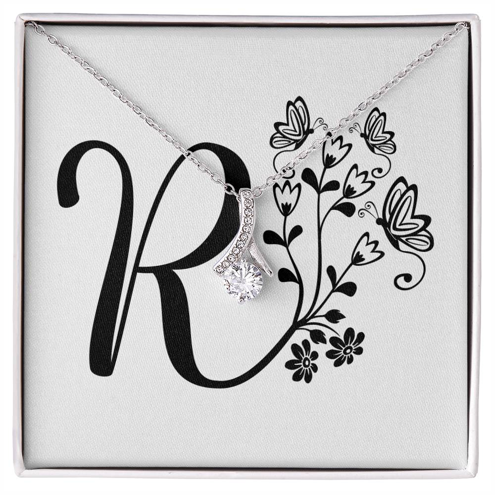 Botanical Monogram R - Alluring Beauty Necklace