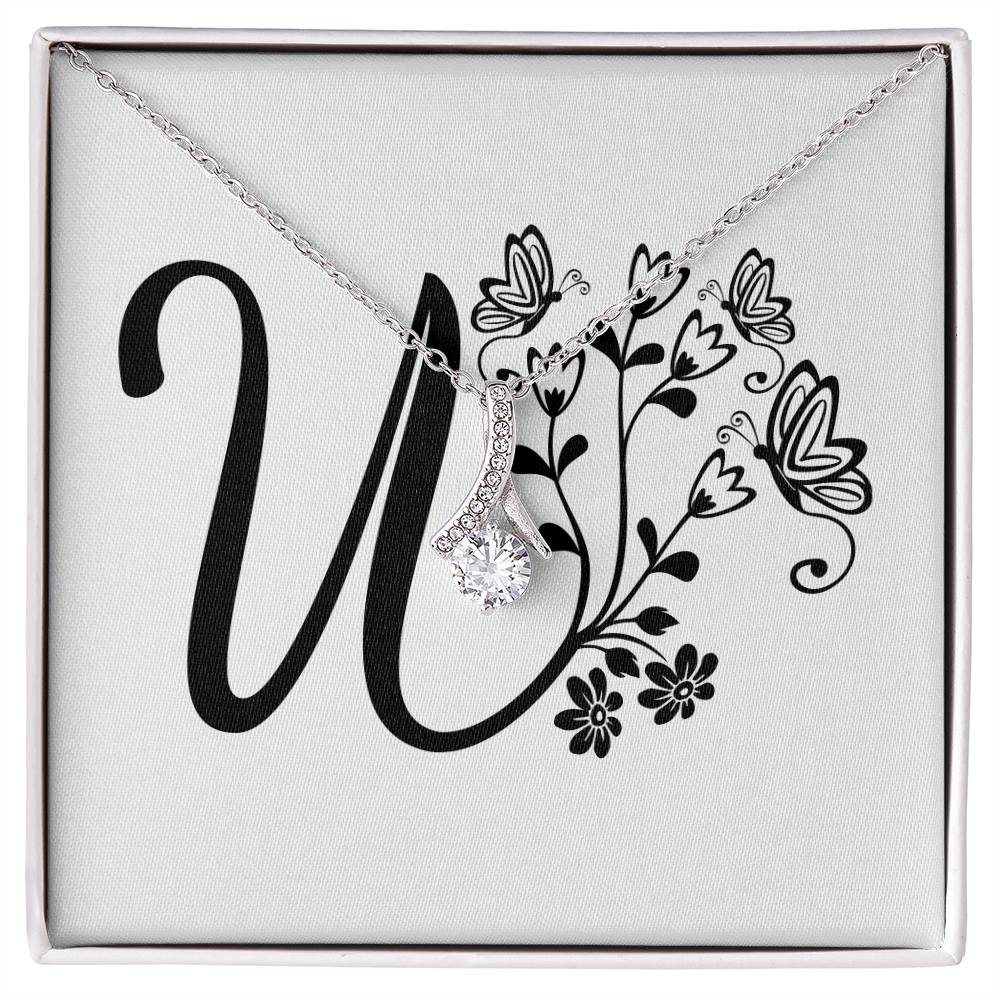 Botanical Monogram U - Alluring Beauty Necklace