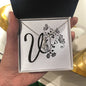 Botanical Monogram V - Alluring Beauty Necklace