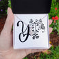 Botanical Monogram Y - Alluring Beauty Necklace