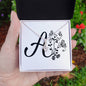 Botanical Monogram A - Alluring Beauty Necklace