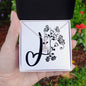 Botanical Monogram J - Alluring Beauty Necklace