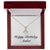 Happy Birthday Amber - 18K Yellow Gold Finish Alluring Beauty Necklace With Mahogany Style Luxury Box