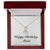 Happy Birthday Alicia - 18K Yellow Gold Finish Alluring Beauty Necklace With Mahogany Style Luxury Box