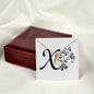 Botanical Monogram X - 18K Yellow Gold Finish Alluring Beauty Necklace With Mahogany Style Luxury Box