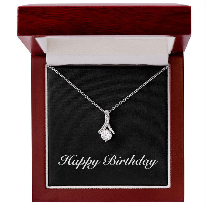 Happy Birthday v2 - Alluring Beauty Necklace With Mahogany Style Luxury Box