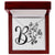 Botanical Monogram B - Alluring Beauty Necklace With Mahogany Style Luxury Box