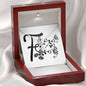 Botanical Monogram F - Alluring Beauty Necklace With Mahogany Style Luxury Box