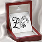 Botanical Monogram Z - Alluring Beauty Necklace With Mahogany Style Luxury Box