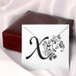 Botanical Monogram X - Alluring Beauty Necklace With Mahogany Style Luxury Box