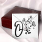 Botanical Monogram O - Alluring Beauty Necklace With Mahogany Style Luxury Box
