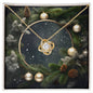 Christmas Background 102 - 18K Yellow Gold Finish Love Knot Necklace