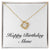 Happy Birthday Alene - 18K Yellow Gold Finish Love Knot Necklace