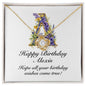 Happy Birthday Alexis v02 - 18K Yellow Gold Finish Love Knot Necklace