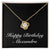 Happy Birthday Alexandra v2 - 18K Yellow Gold Finish Love Knot Necklace