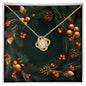 Christmas Background 123 - 18K Yellow Gold Finish Love Knot Necklace