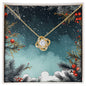 Christmas Background 124 - 18K Yellow Gold Finish Love Knot Necklace
