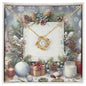 Christmas Background 079 - 18K Yellow Gold Finish Love Knot Necklace
