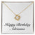 Happy Birthday Adrianna - 18K Yellow Gold Finish Love Knot Necklace