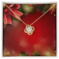 Christmas Background 095 - 18K Yellow Gold Finish Love Knot Necklace