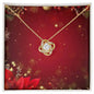 Christmas Background 099 - 18K Yellow Gold Finish Love Knot Necklace