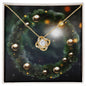 Christmas Background 110 - 18K Yellow Gold Finish Love Knot Necklace
