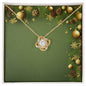 Christmas Background 061 - 18K Yellow Gold Finish Love Knot Necklace