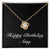 Happy Birthday Amy v2 - 18K Yellow Gold Finish Love Knot Necklace