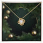 Christmas Background 103 - 18K Yellow Gold Finish Love Knot Necklace