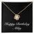 Happy Birthday Abby v2 - 18K Yellow Gold Finish Love Knot Necklace