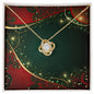 Christmas Background 071 - 18K Yellow Gold Finish Love Knot Necklace