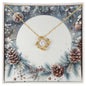 Christmas Background 085 - 18K Yellow Gold Finish Love Knot Necklace