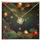 Christmas Background 119 - 18K Yellow Gold Finish Love Knot Necklace