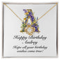 Happy Birthday Audrey v02 - 18K Yellow Gold Finish Love Knot Necklace