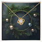 Christmas Background 108 - 18K Yellow Gold Finish Love Knot Necklace