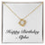 Happy Birthday Alpha - 18K Yellow Gold Finish Love Knot Necklace