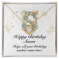 Happy Birthday Susan v01 - 18K Yellow Gold Finish Love Knot Necklace