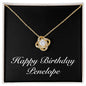 Happy Birthday Penelope v2 - 18K Yellow Gold Finish Love Knot Necklace
