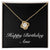 Happy Birthday Ana v2 - 18K Yellow Gold Finish Love Knot Necklace