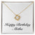 Happy Birthday Aletha - 18K Yellow Gold Finish Love Knot Necklace