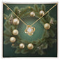 Christmas Background 104 - 18K Yellow Gold Finish Love Knot Necklace