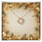 Christmas Background 051 - 18K Yellow Gold Finish Love Knot Necklace