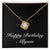 Happy Birthday Allyson v2 - 18K Yellow Gold Finish Love Knot Necklace