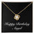 Happy Birthday Angel v2 - 18K Yellow Gold Finish Love Knot Necklace