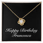 Happy Birthday Francesca v2 - 18K Yellow Gold Finish Love Knot Necklace