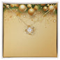 Christmas Background 050 - 18K Yellow Gold Finish Love Knot Necklace