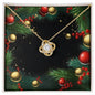 Christmas Background 125 - 18K Yellow Gold Finish Love Knot Necklace